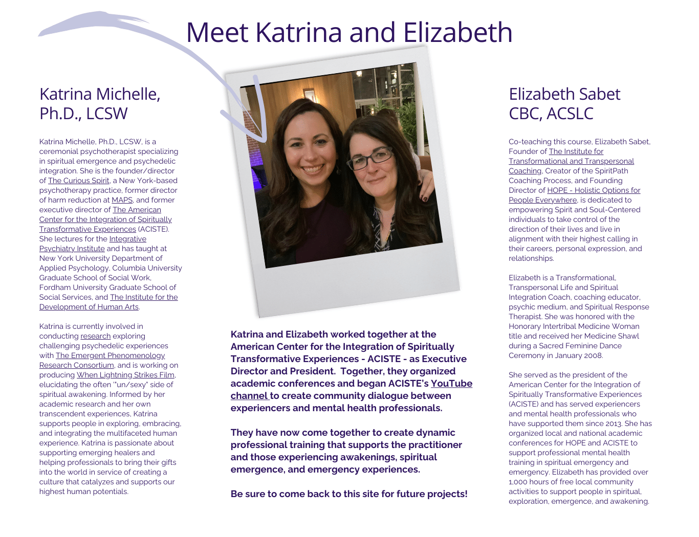 Meet Katrina & Elizabeth Elizabeth J Sabet and Dr. Katrina Michelle Elizabeth sabet
