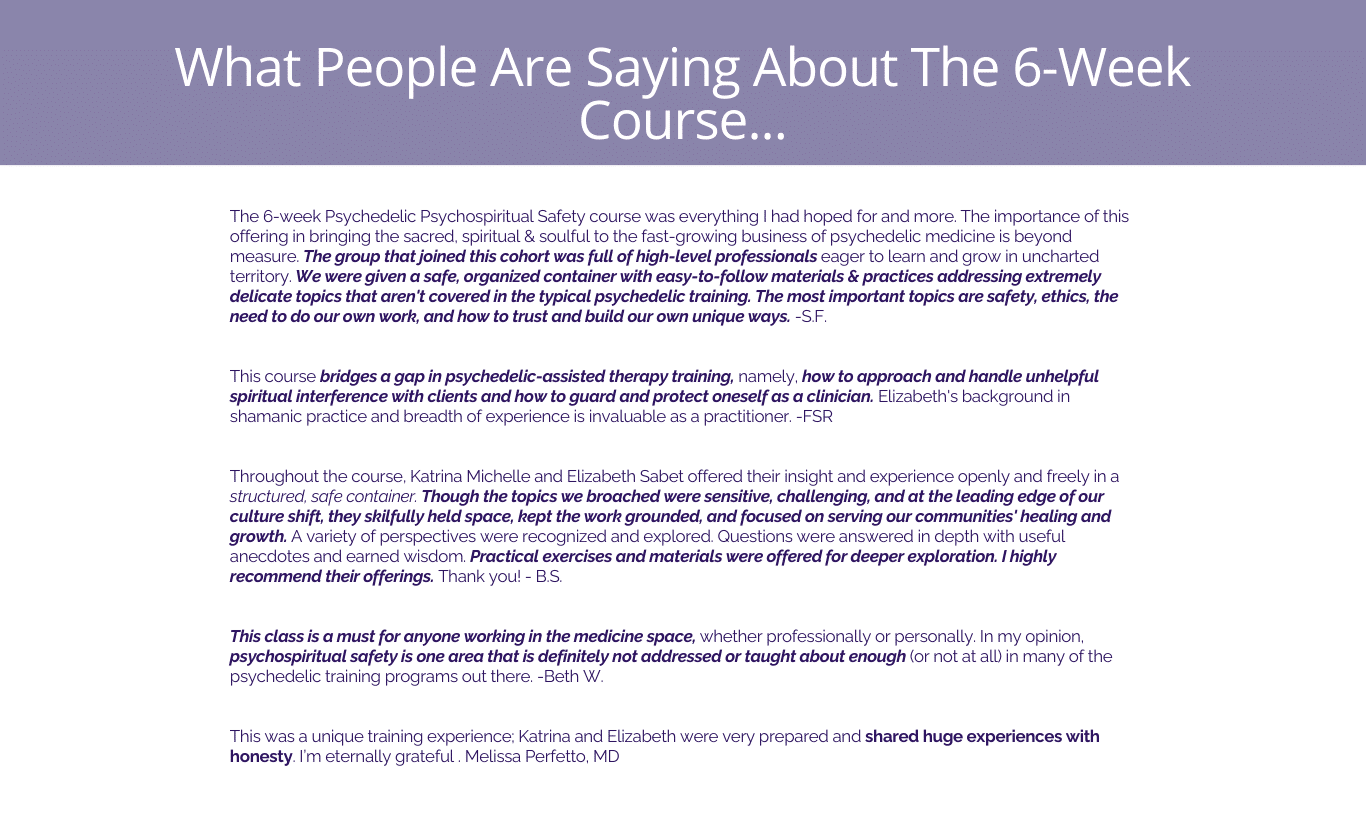 Reviews What People Say About This Class
